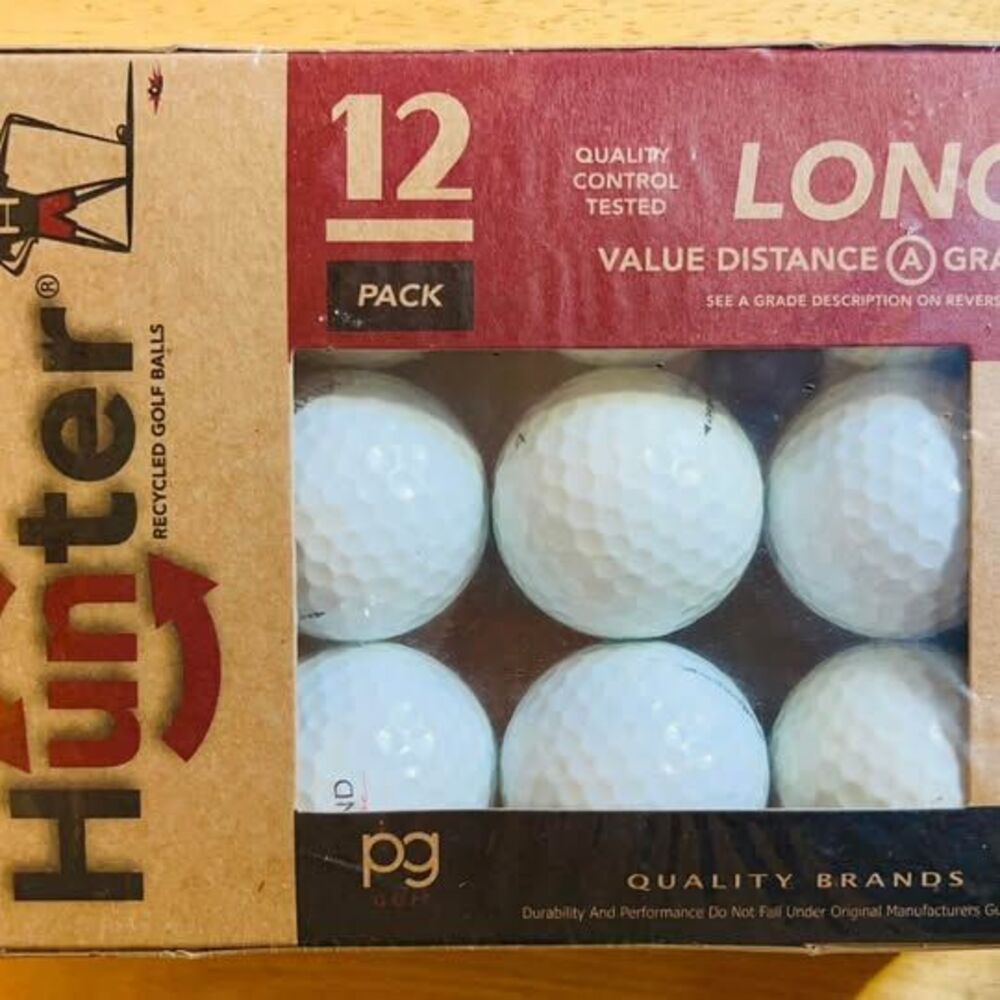 12 Pack Recycled Golf Balls – A Grade Distance Balls – Brand New Sealed Box
